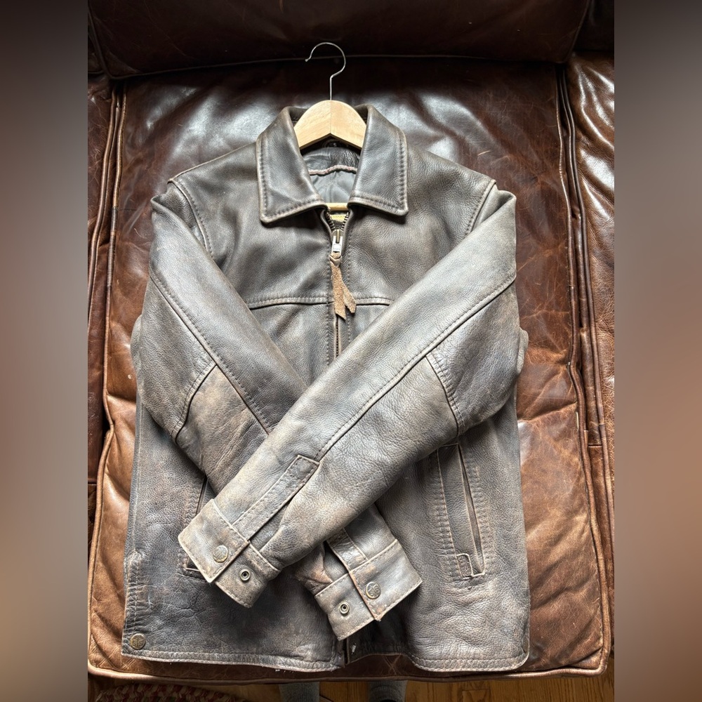 Unisex Brown Leather Jacket
